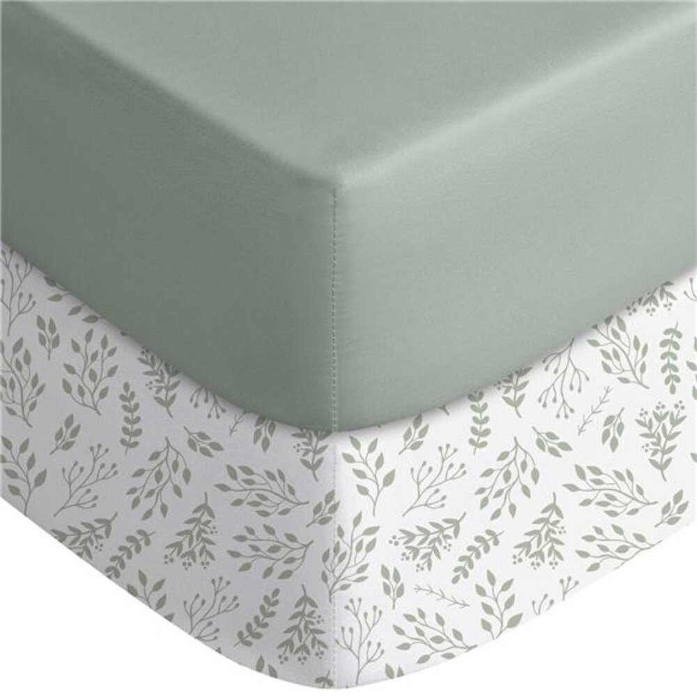 Baby Crib Sheets for Boys Girls, Fitted Crib Sheet 2 Pack for Standard